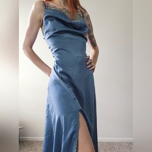 Blue-grey slouchy summer dress, S/M